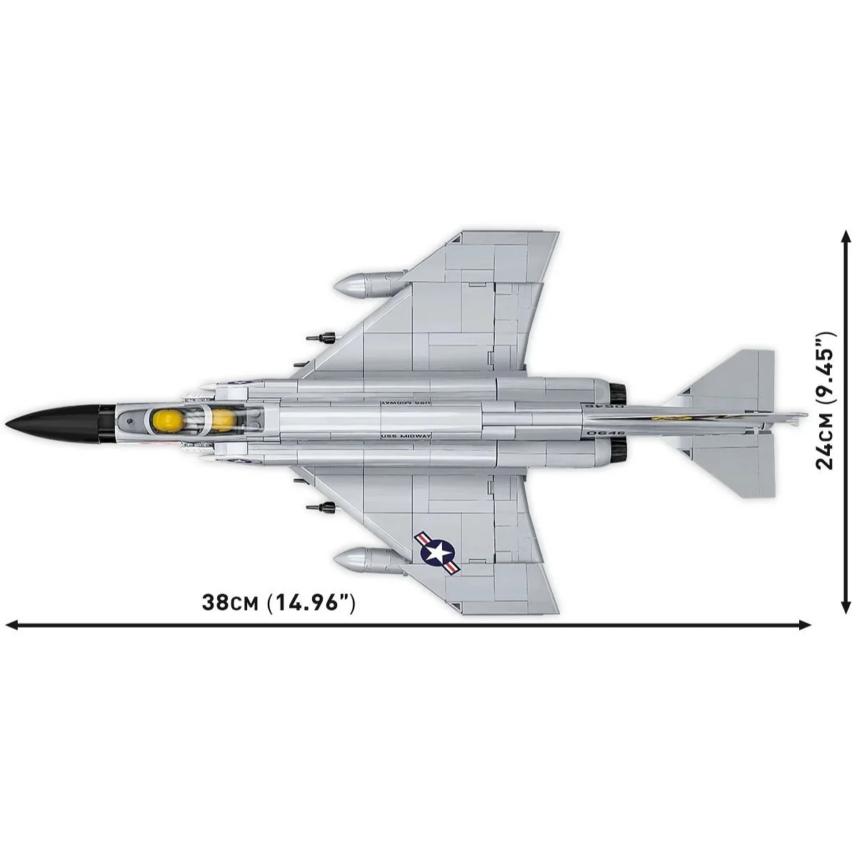 Cobi F-4 Phantom II - USS Midway, US Navy, 1:48 Scale Lego